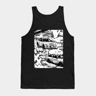 JDM Japanese Drift Racer Drifting Car Anime Manga Eurobeat Intensifies Aesthetic Tank Top